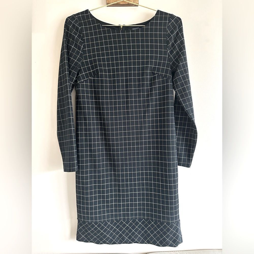 The Limited Long Sleeve Black Check Dress || size Small